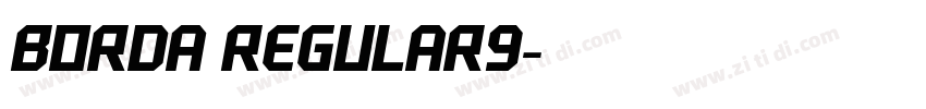 borda regular9字体转换